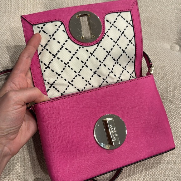 Kate Spade Newbury Pink Fuchsia Lane Sally Crossbody Bag Purse - Picture 6 of 8